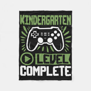 Kindergarten Level Complete Gamer Cl Of 2025 Gradu Fleece Blanket