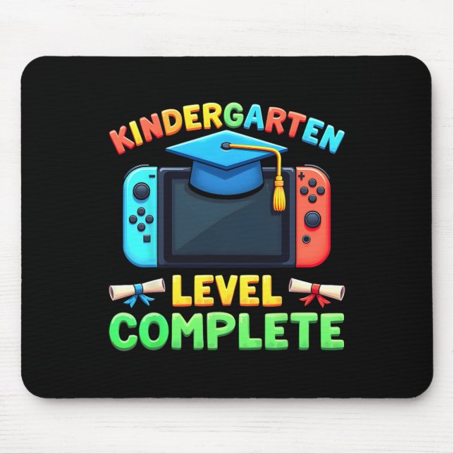 Kindergarten Level Complete Graduation Cl 2025 Boy Mouse Pad (Front)