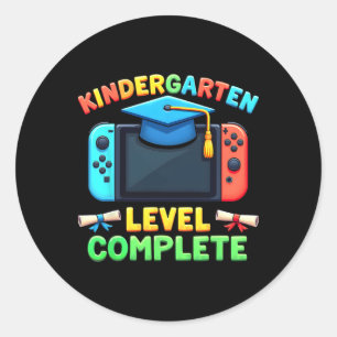 Kindergarten Level Complete Graduation Cl 2025 Gam Classic Round Sticker