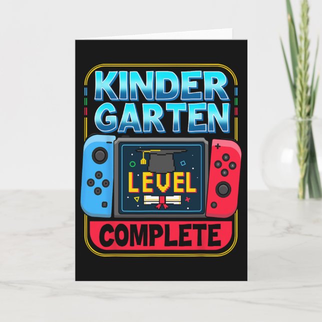 Kindergarten Level Complete Graduation Cl Of 2025  Card (Front)