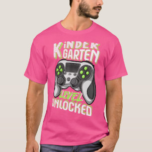 Kindergarten Level Unlocked Game On Back To School T-Shirt