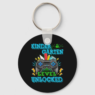 Kindergarten Level Unlocked Video Game Back to Sch Key Ring