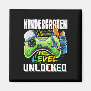 Kindergarten Level Unlocked Video Game Back to Sch Magnet
