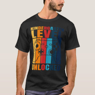 Kindergarten Level Unlocked Vintage Gamer Boys Bac T-Shirt