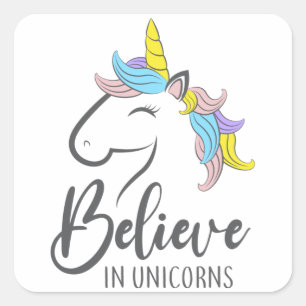 Kindergarten Magical Unicorn Gift T-Shirt Square Sticker