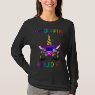 Kindergarten Nailed It Cute Unicorn Face Graduate T-Shirt