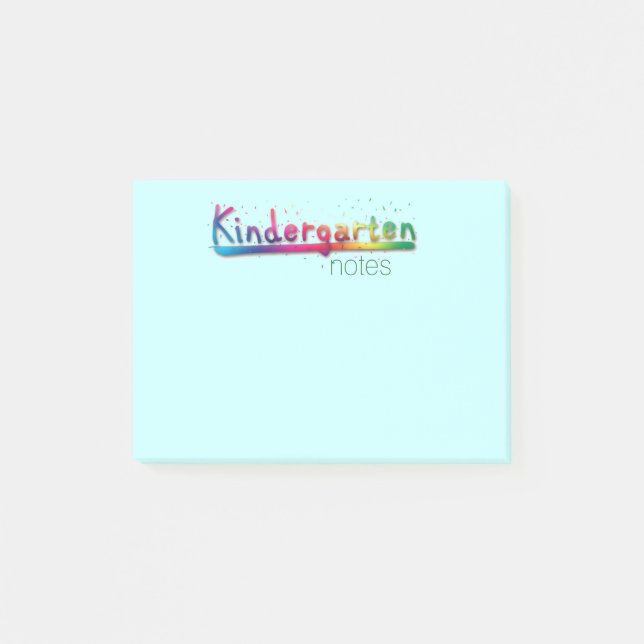 Kindergarten Post-it® Notes (Front)