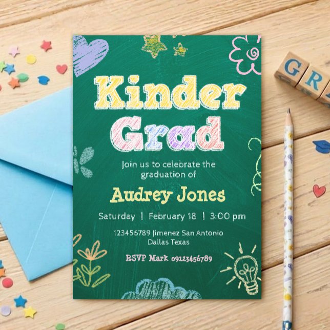 Kindergarten Preschool Graduation Invitation (Creator Uploaded)