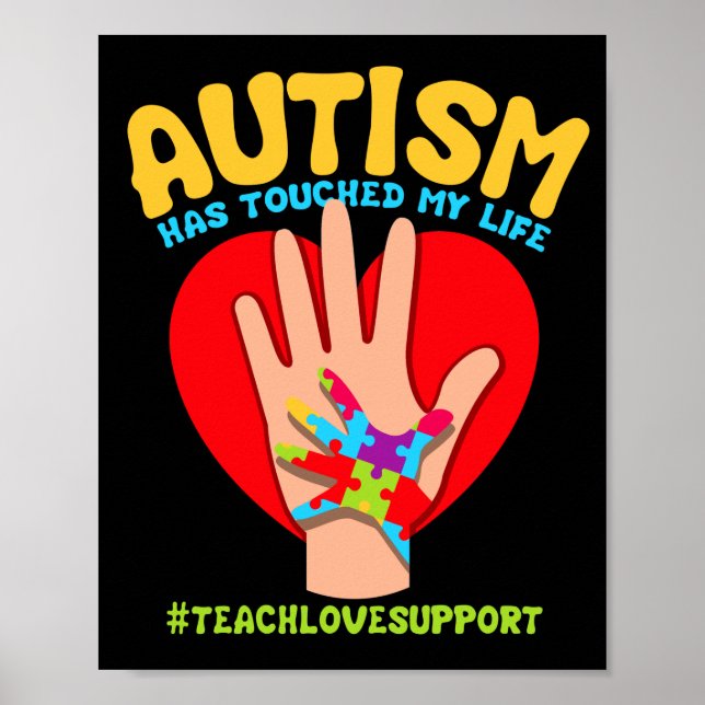 Kindergarten Preschool  Teacher Autism Has Touched Poster (Front)