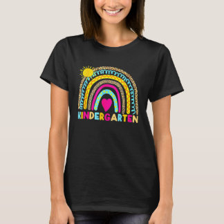 Kindergarten Rainbow Back To School Teacher Girls  T-Shirt