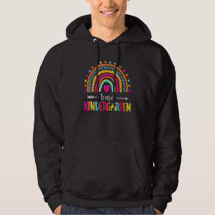 Kindergarten Rainbow Girls Boys Teacher Team Kinde Hoodie