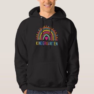 Kindergarten Rainbow Girls Kids Teacher Team Kinde Hoodie