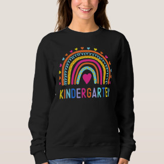 Kindergarten Rainbow Girls Kids Teacher Team Kinde Sweatshirt