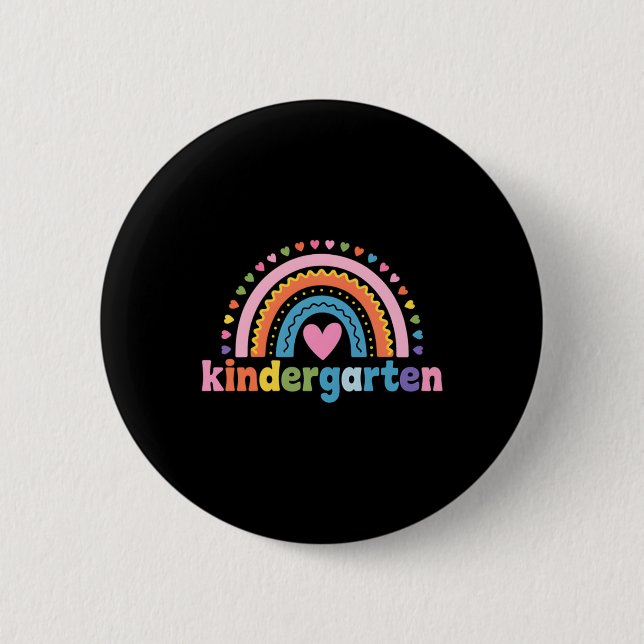 Kindergarten Rainbow Teacher 6 Cm Round Badge (Front)