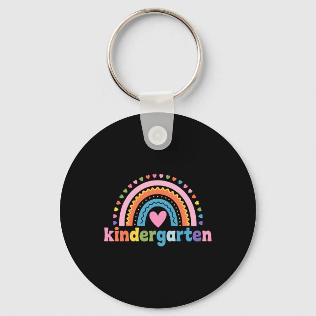 Kindergarten Rainbow Teacher Key Ring (Front)