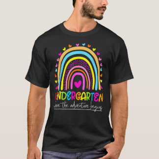 Kindergarten Rainbow Teacher Welcome Back To Schoo T-Shirt
