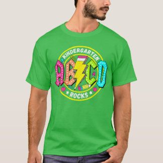 Kindergarten Rocks ABCD Back to School Funny Rocke T-Shirt