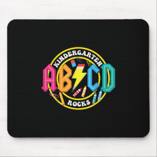 Kindergarten Rocks - Abcd Back To School Teachers Mouse Pad