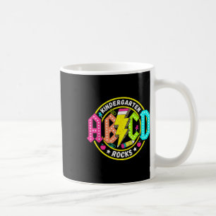 Kindergarten Rocks Abcd Ck To School Funny Rock Te Coffee Mug