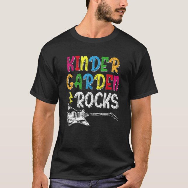 Kindergarten Rocks Elementary School T-Shirt (Front)