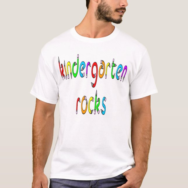Kindergarten Rocks - Pencil Kids T-Shirt (Front)