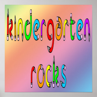 Kindergarten Rocks - Pencil Poster