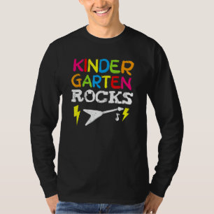 Kindergarten Rocks Preschooler Back To School Chal T-Shirt