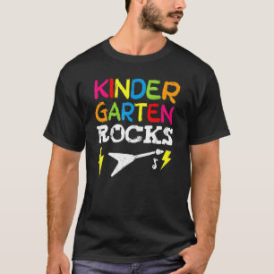 Kindergarten Rocks Preschooler Back To School Chal T-Shirt
