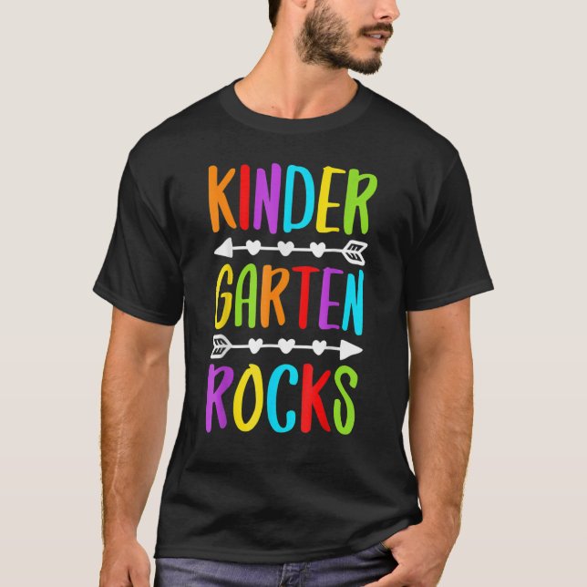 Kindergarten Rocks Team Kindergarten Back To Schoo T-Shirt (Front)