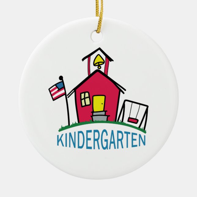 KINDERGARTEN SCHOOL CERAMIC TREE DECORATION (Front)