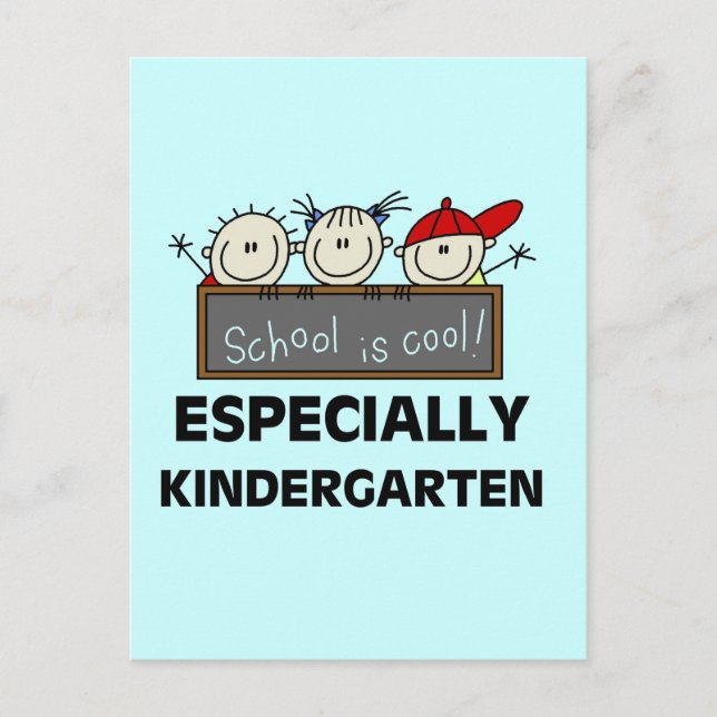 Kindergarten School is Cool Tshirts and Gifts Postcard (Front)