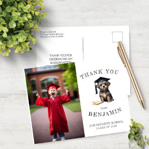 Kindergarten Scruffy Puppy Thank You Post Card