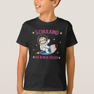 Kindergarten Sloth School Children Astronaut T-Shirt