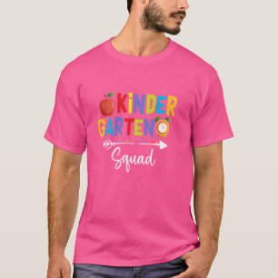 Kindergarten Squad 1st Day Of School Teacher Back T-Shirt