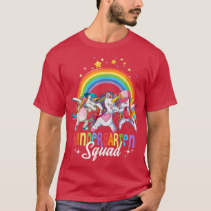Kindergarten Squad Dabbing Back To School Unicorn T-Shirt
