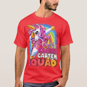 Kindergarten Squad Dabbing Unicorn Back to School  T-Shirt