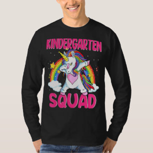 Kindergarten Squad Dabbing Unicorn Back to School T-Shirt