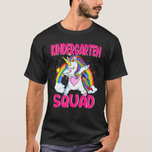 Kindergarten Squad Dabbing Unicorn Back To School T-Shirt