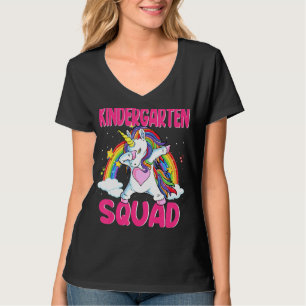 Kindergarten Squad Dabbing Unicorn Back to School T-Shirt