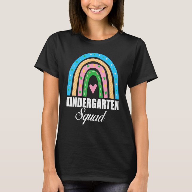 Kindergarten Squad Kinder Colourful Kindergarten T-Shirt (Front)
