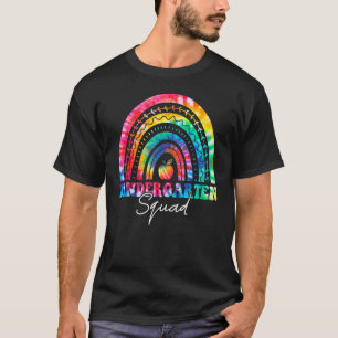 Kindergarten Squad Rainbow Tie Dye Teacher Student T-Shirt