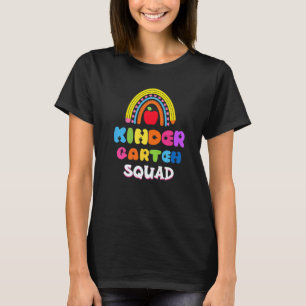 Kindergarten Squad Teacher School Rainbow Women Ki T-Shirt