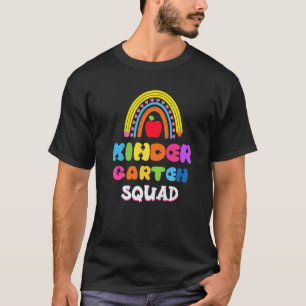 Kindergarten Squad Teacher School Rainbow Women Ki T-Shirt