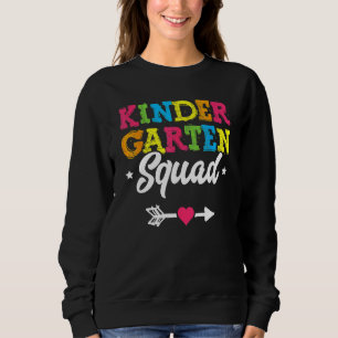Kindergarten Squad  Teacher Student Kid Back To Sc Sweatshirt