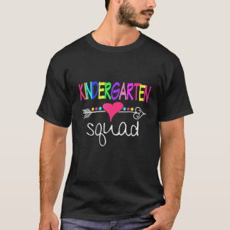 Kindergarten Squad Teacher Student Team Back To Sc T-Shirt
