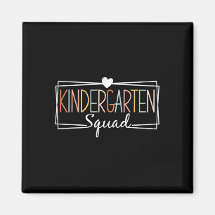 Kindergarten Squad Teachers Kids Kindergarten Back Magnet
