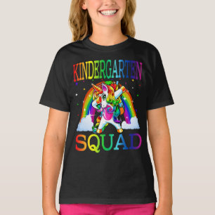 Kindergarten Squad Unicorn Back To School T-Shirt