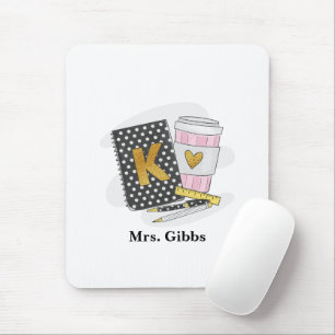 Kindergarten Teacher Appreciation Custom Black Mouse Pad