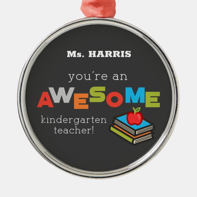 Kindergarten Teacher Appreciation Day, Awesome Metal Tree Decoration (Front)