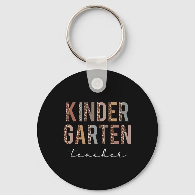 Kindergarten Teacher Back To School Appreciation L Key Ring (Front)